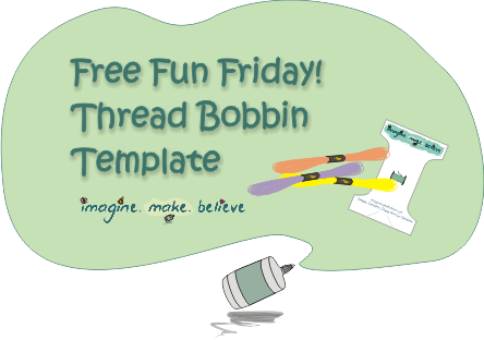 Thread bobbin template, spool, cardboard, embroidery thread, stranded cotton, floss