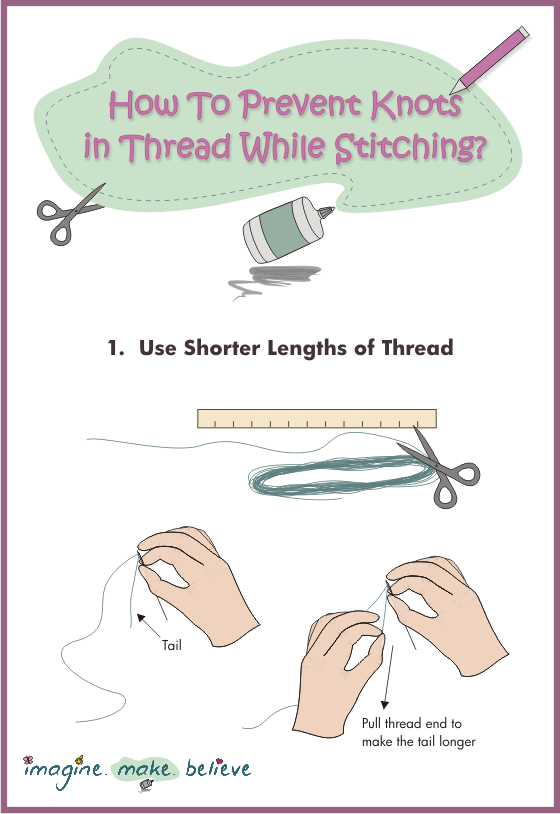 How to Prevent Knots in Thread While Stitching, sewing, kids, tips