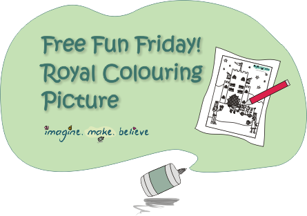 Royal Colouring Picture, children, royal magazine, colouring sheet, royal, carriage, castle, prince, princess, free