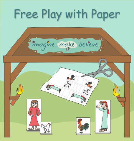 Free Play with Paper, free, printable, paper, standups, cutouts, children, play, paper