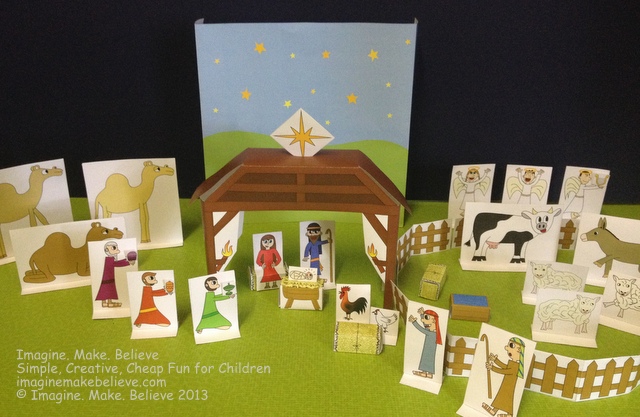 Free Play With Paper Nativity Scene Printables Imagine Make