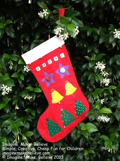 Christmas Stocking Felt Shapes, felt, Christmas trees, bells, stars