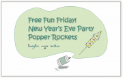 Free Fun Friday - New Year's Eve Party Popper Rockets, party poppers, new year, craft, kids, make, paper craft, recycle, cheap, confetti, paper shred, push popper, rocket, free, pattern, tutorial