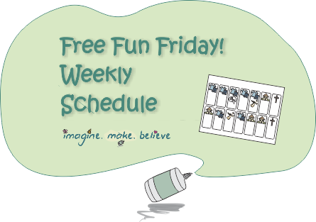 Weekly Schedule, free, printable, children, activities, days, visual cue, chart