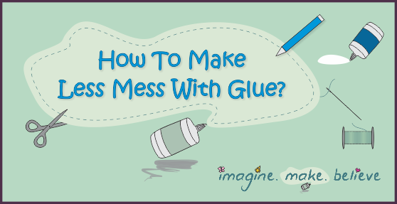 How to Make Less Mess With Glue - junkmail, glue, children, kids, craft, activities
